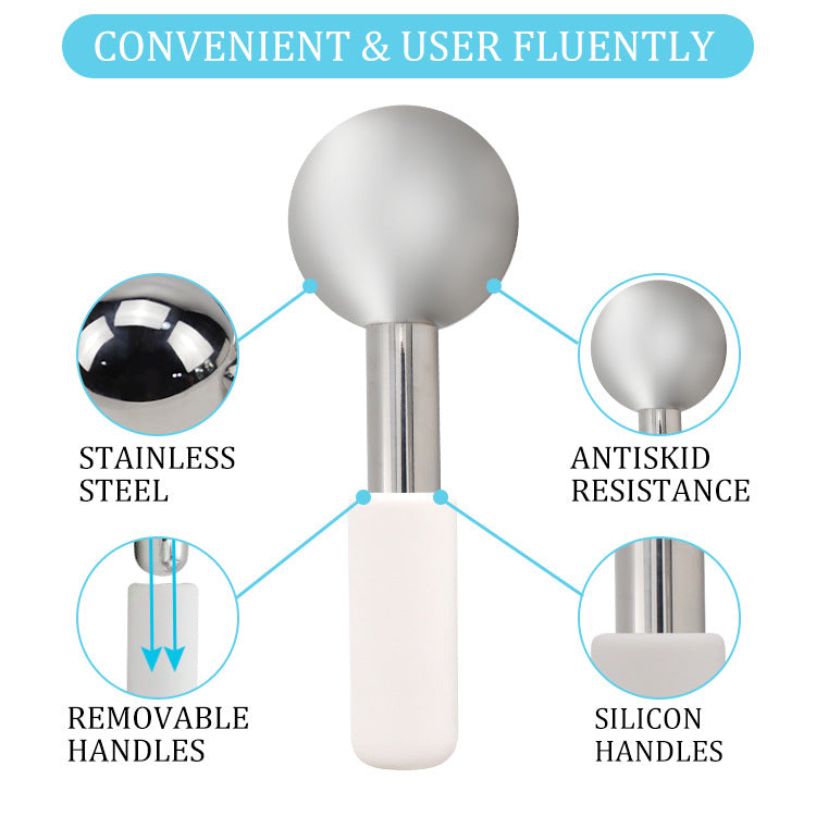 Stainless Ice Roller — Cooling Face De-Puff Tool